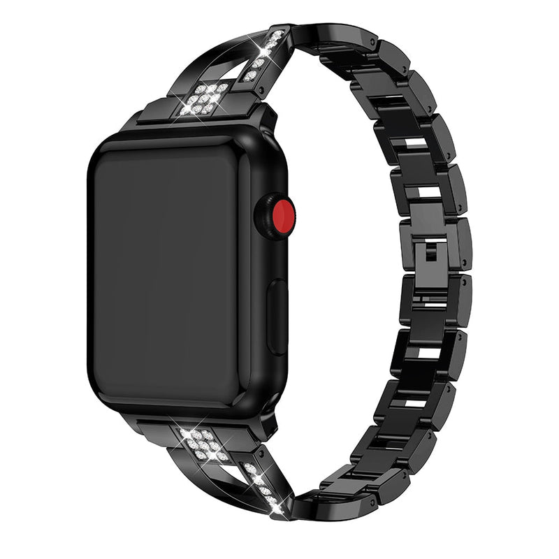 Black Glamorous Metal Apple Watch Strap
