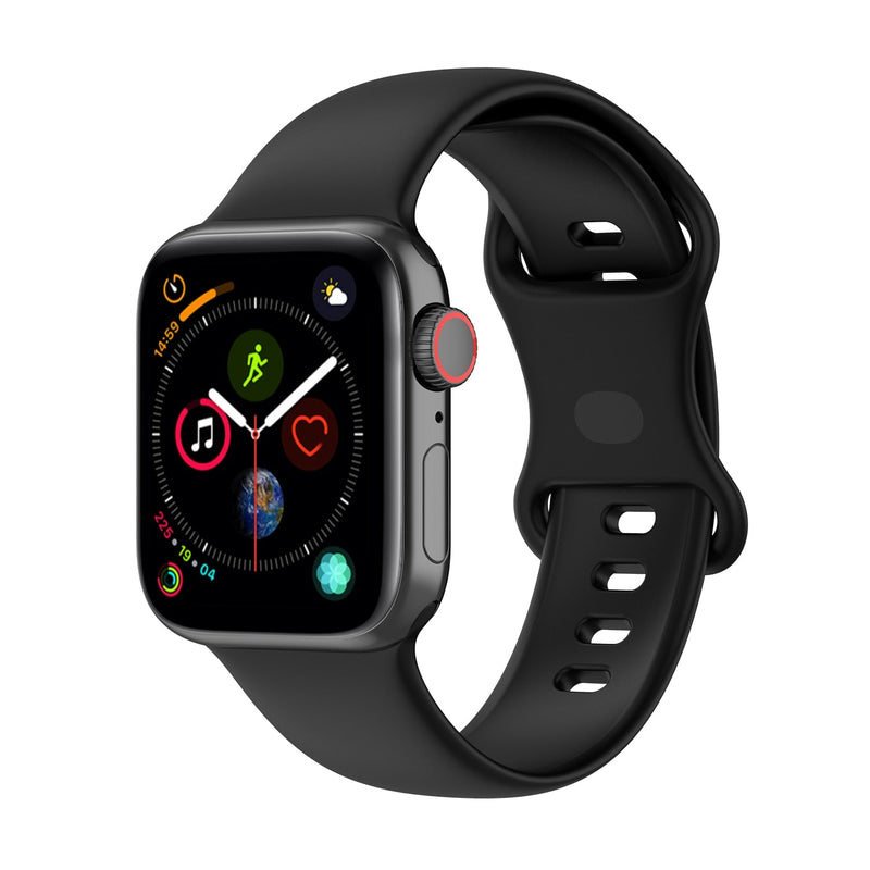 Black Silicone Apple Watch Strap