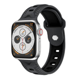 Black Ventilated Sports Apple Watch Strap