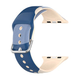 Blue Blend Patterned Silicone Apple Watch Strap
