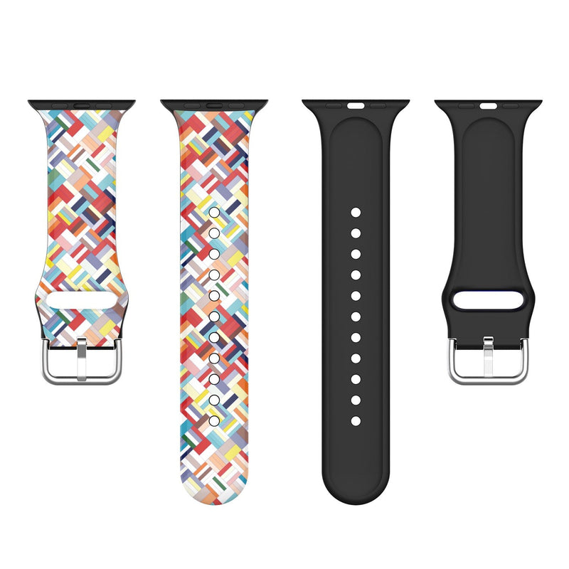 Confetti Patterned Silicone Apple Watch Strap