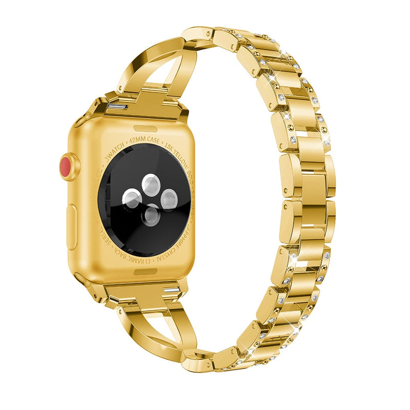 Gold Glamorous Metal Apple Watch Strap