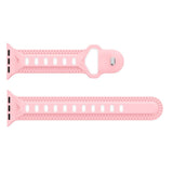 Pink/White Ventilated Sports Apple Watch Strap