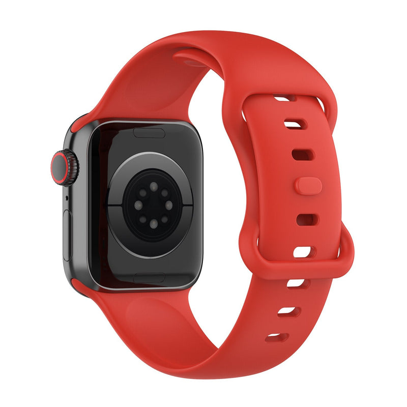 Red Silicone Apple Watch Strap