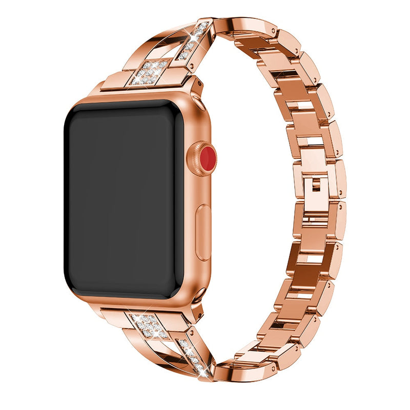 Rose Gold Glamorous Metal Apple Watch Strap
