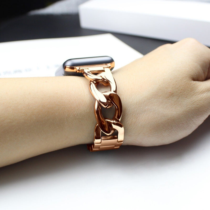 Rose Gold Glamorous Metal Apple Watch Strap II
