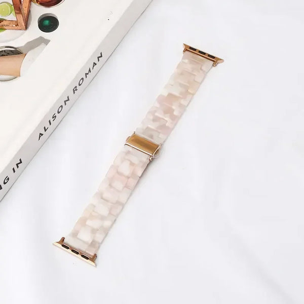 Powder Flower Luxury Ceramic Apple Watch Strap