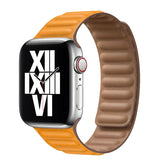 California Poppy Leather Link Apple Watch Strap