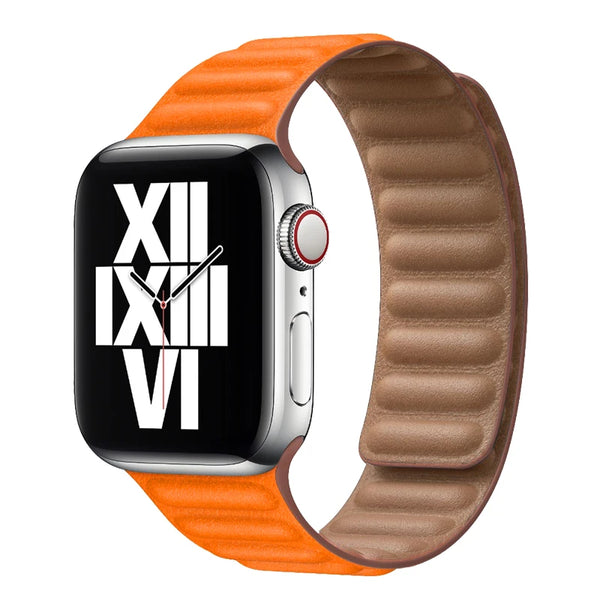 Sunset Leather Link Apple Watch Strap