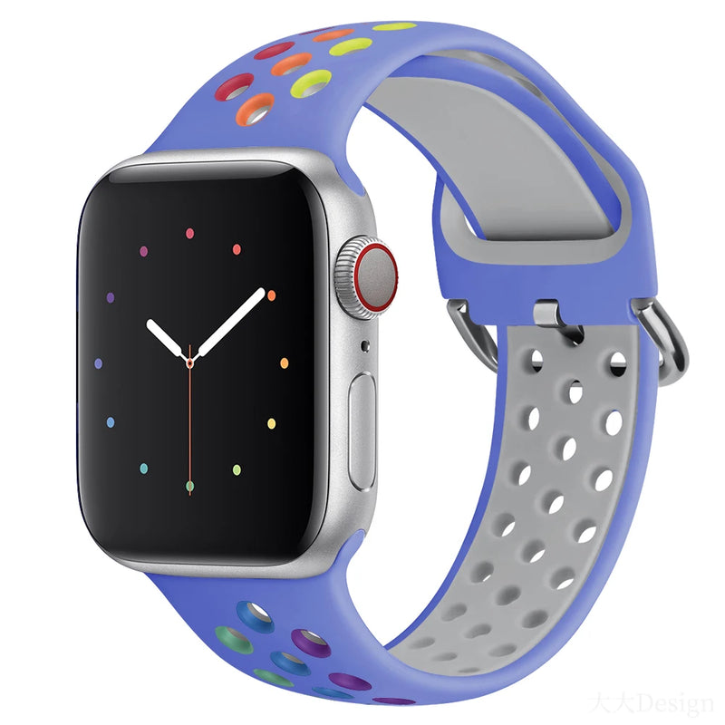 Blue Colours Contemporary Apple Sports Band