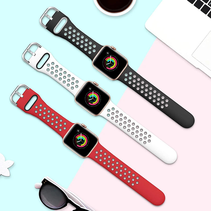 White/Black Contemporary Apple Sports Band