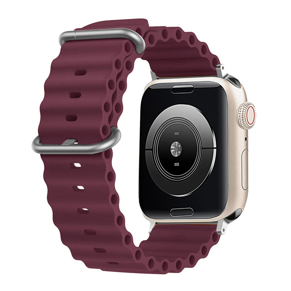 Burgundy Oceanic Apple Watch Strap