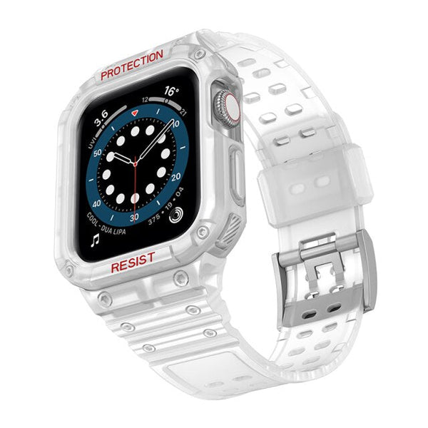 Translucent Silicone Shock® Apple Watch Strap & Case (Translucent)