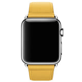 Yellow Leather Apple Watch Strap